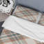Ensemble de housse de couette en microfibre crème / brun 3 pièces
