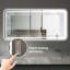 Miroir d'appoint de salle de bain sans cadre à DEL - lumières avant, fixation murale, antibuée, miroir argenté