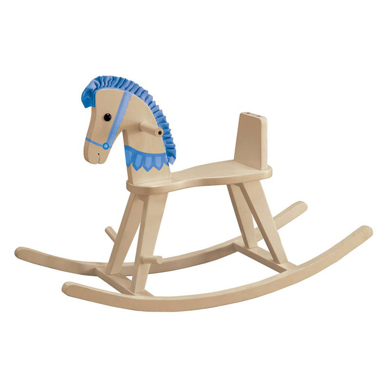 Safari Rocking Horse, Natural/Blue