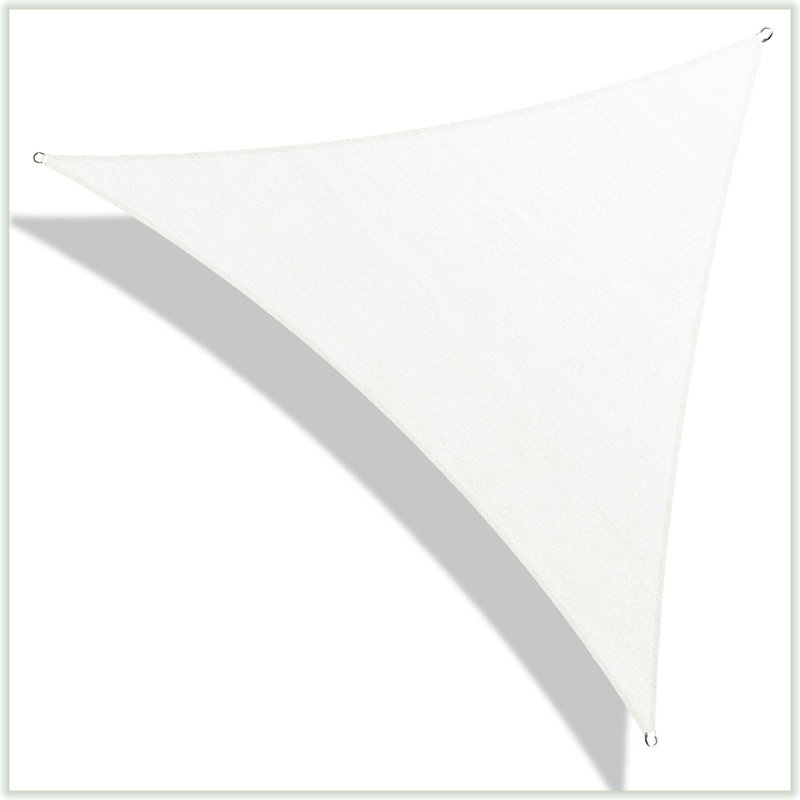 Toile d'ombrage triangulaire 22 ', Blanc, 4 pi x 4 pi x 4 pi