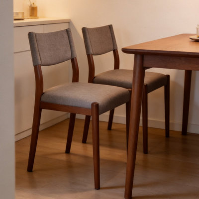 Ensemble de 2 chaises de salle à manger rembourrées sans accoudoirs