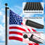 25ft Black Sectional Aluminum Alloy Flag Pole Kit