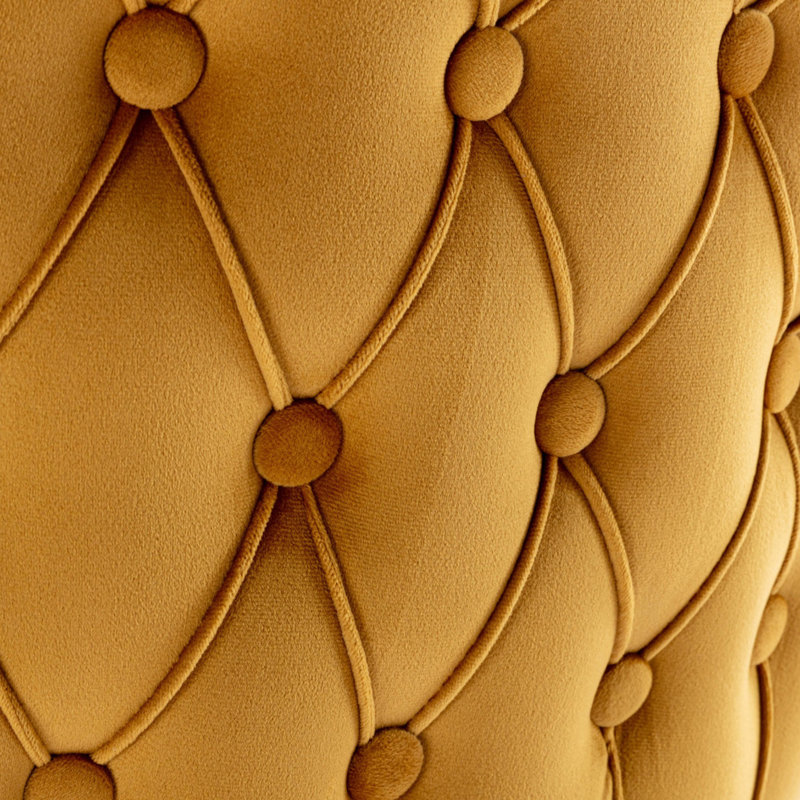 Chaise parsons rembourrée Seita, 4, Jaune, Noir