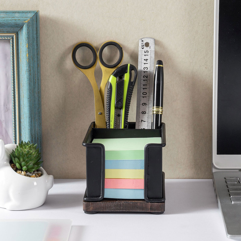 Metal/Wood Desk Organizer