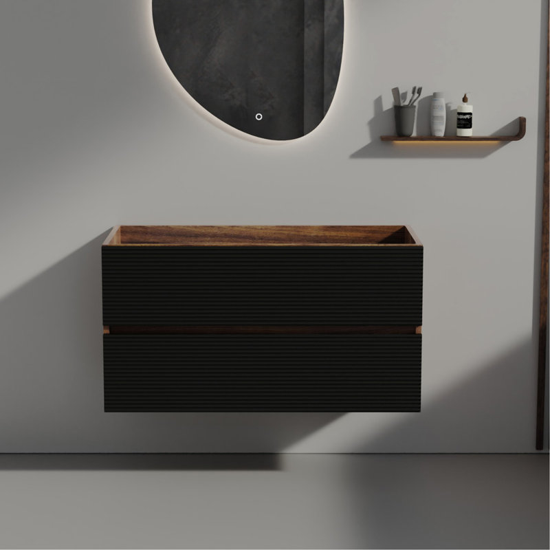 Ensemble de meuble-lavabo mural flottant pour salle de bain moderne Grace