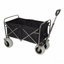Chariot de plage avec de grandes roues pour le sable Capacité de 500 lb - Chariot tout terrain à structure en acier avec pneus pneumatiques de 9 po, conception pliable pliable, sangle avec sac multiusage, noir