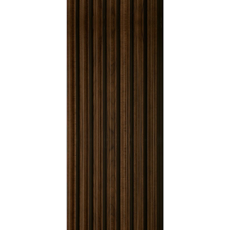 Murs en lattes de bois cannelées et collées en polystyrène, H 9,5 po x l 94,5 po x P 0,5 po, Miel