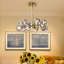 Lustre en cristal de bronze doré de 24 pouces avec source de lumière incluse