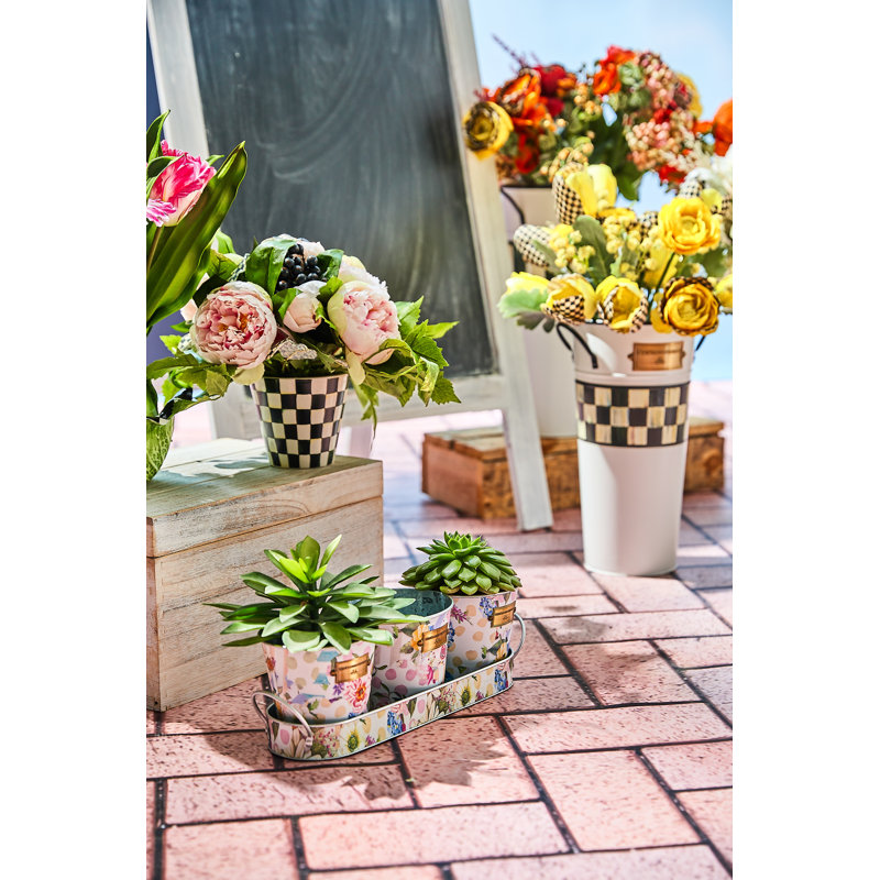 Spectator Galvanized Flower Buckets, Set Of 3