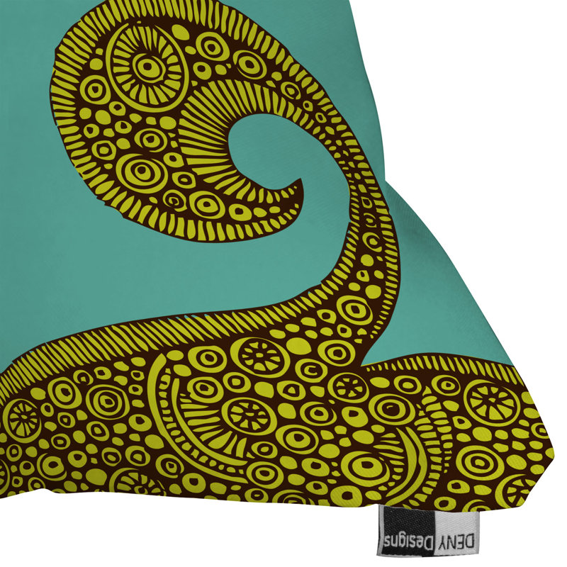 Bird in the Flower Throw Pillow, 18" x 18"