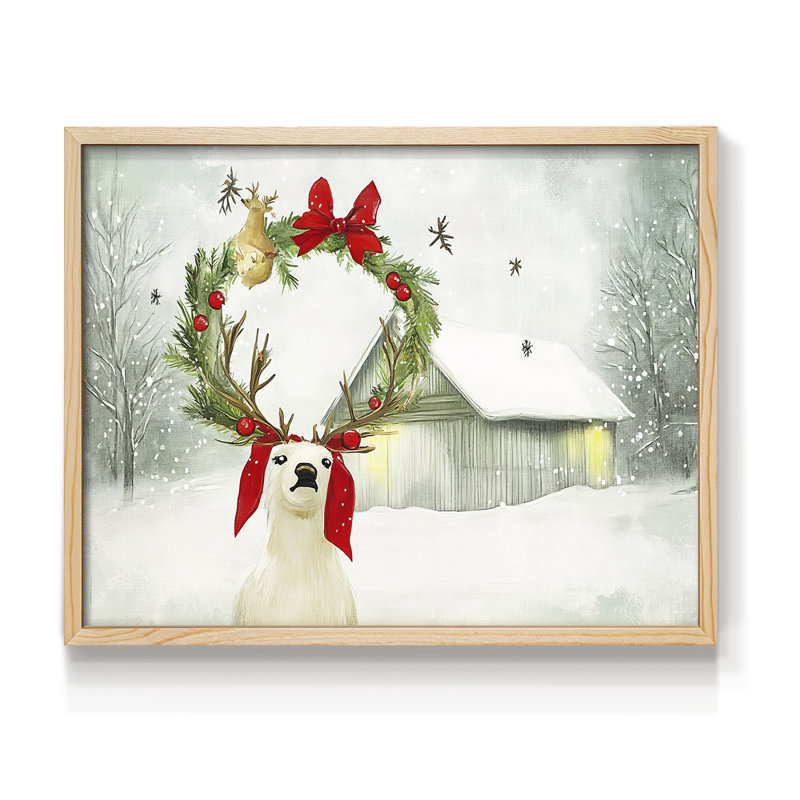 Chirstmas Art-CDXLV III - Reproduction encadrée - Restickable, Naturel, H 16 po x l 20 po