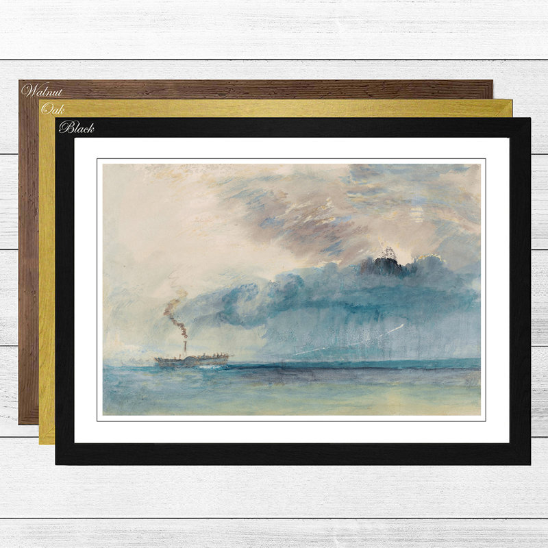 J.M.W. Turner - Single Picture Frame Painting, Black
