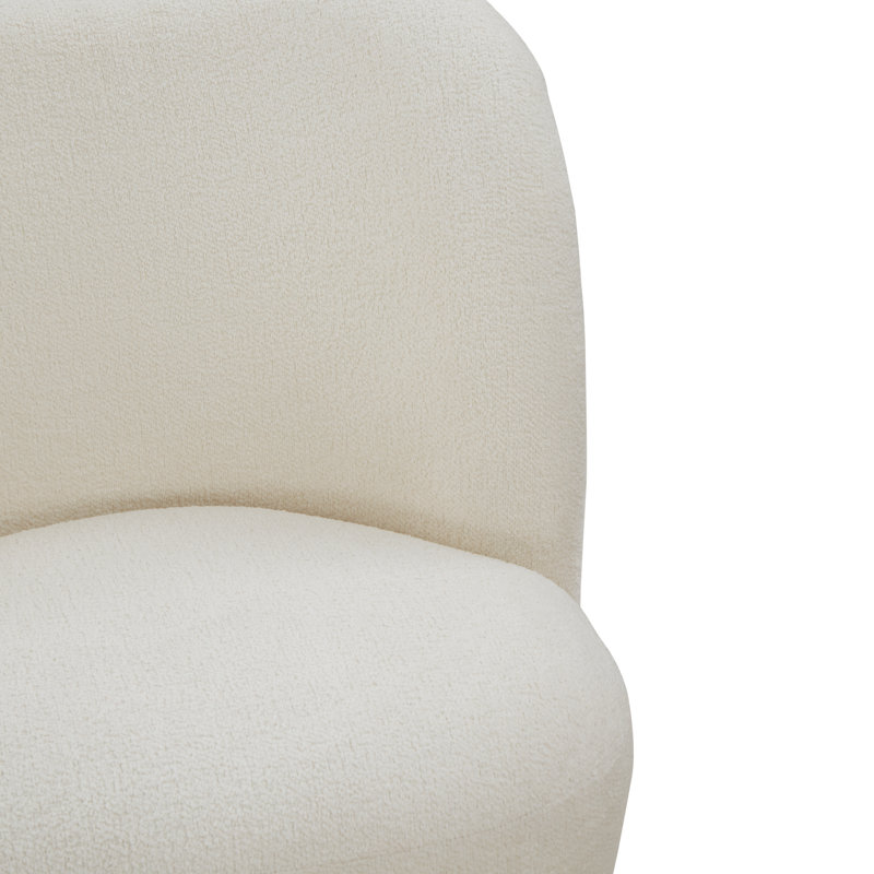 Rodolfo Boucle Accent Chair, Ivory Boucle