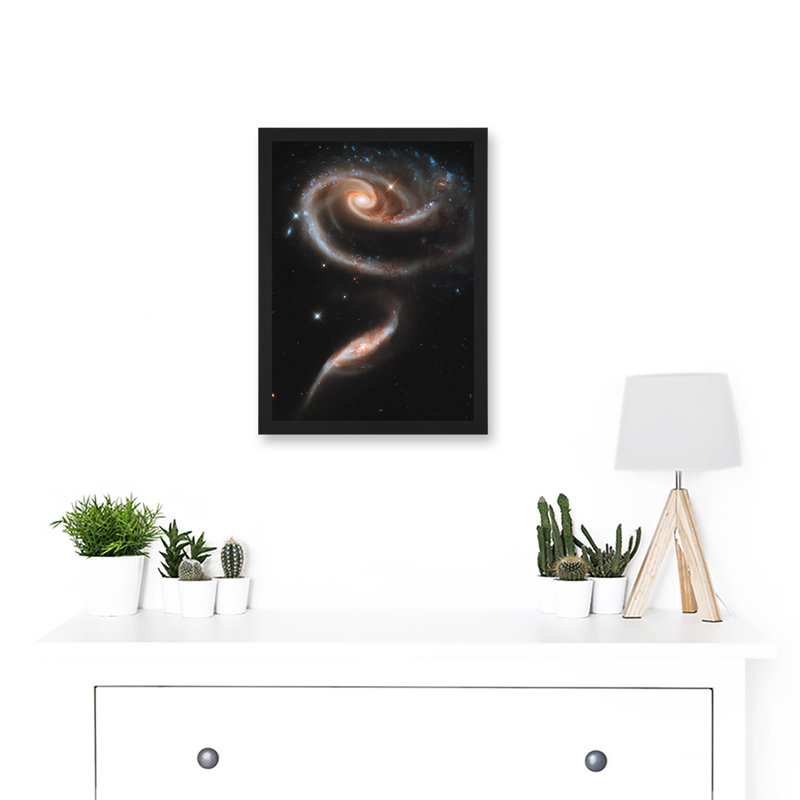 Space Photo Hubble Rose Made Galaxies UGC 181 - Single Picture Frame Print