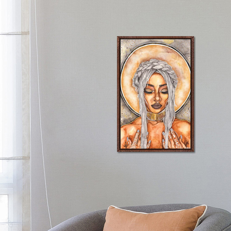 Serenity - Painting on Canvas, 66.04cm H x 45.72cm W x 3.81cm D, Classic Brown Wood Framed