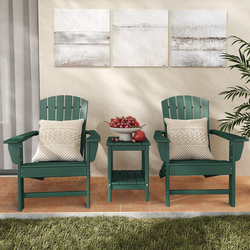 Chaise Adirondack pour l'extérieur Hdpe (ensemble de 2), Vert