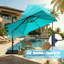 Parasol en porte-à-faux décalé 10 pi x 10 pi avec base, rotation à 360 ° pour la cour, la terrasse et la piscine-1068718041