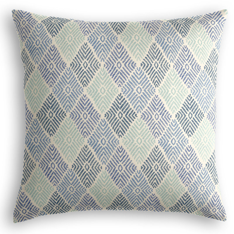 Globetrotter Square Pillow Cover & Insert, Blueberry, 18" x 18"