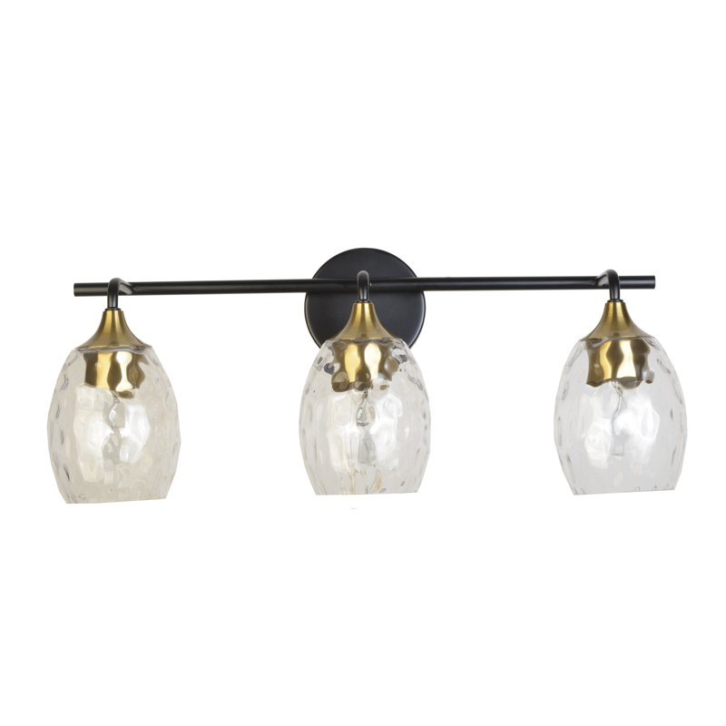 Éclairage pour meuble-lavabo noir 3 lumières