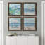 Jour sur le lac - Ensemble de 4 peintures sur toiles encadrées-60149319-60149320