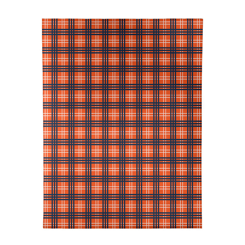 Tapis à carreaux orange, Rectangle 9 pi x 12 pi