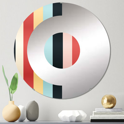 Miroir mural demi-cercle Retro Revival