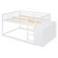 Lit superposé double blanc avec construction solide et rangement fonctionnel en bois de pin blanc-118036607-118036606