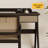 Natural Ash Wood Rattan Home Writing Desk-1981071793
