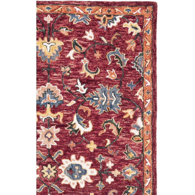 Vahakn Hand Tufted 0.85 Wool 0.15 Cotton Southwestern Rug, Rectangle 3' x 5'