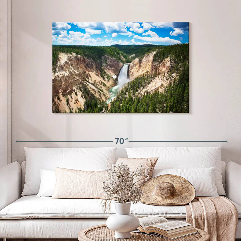 Scène de cascades d'Alvord Yellowstone, H 30 po x l 45 po