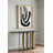 Kyle Modern Console Table with Genuine Black Marble Top and Gold Powder-Coated Iron Base – Architectural Accent Table