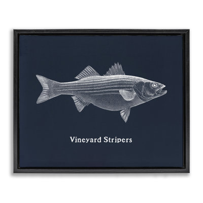 Cadre flottant Vineyard Stripers Fish, design par Phillipa Katz