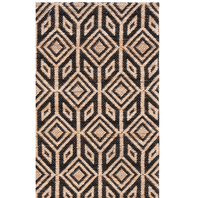 Tapis en coton tissé à la main Roemer, Rectangle 8 pi x 10 pi