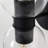 2- Light Dimmable Black Armed Wall Sconce