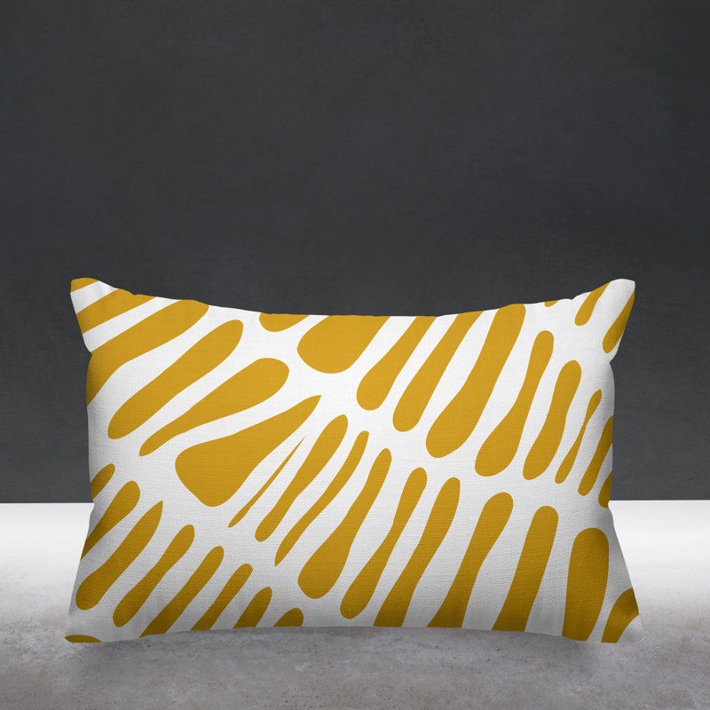 Housse de coussin rectangulaire et insert Locke Tribal, Jaune