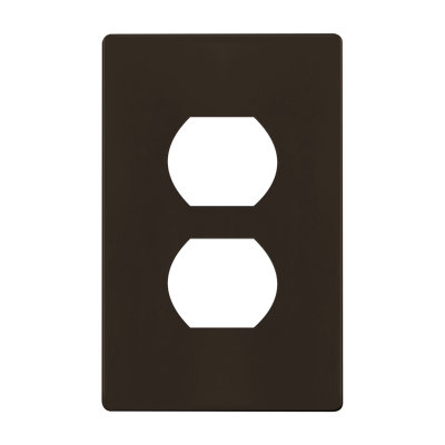 ENERLITES screwless wall plates - Duplex, Brown
