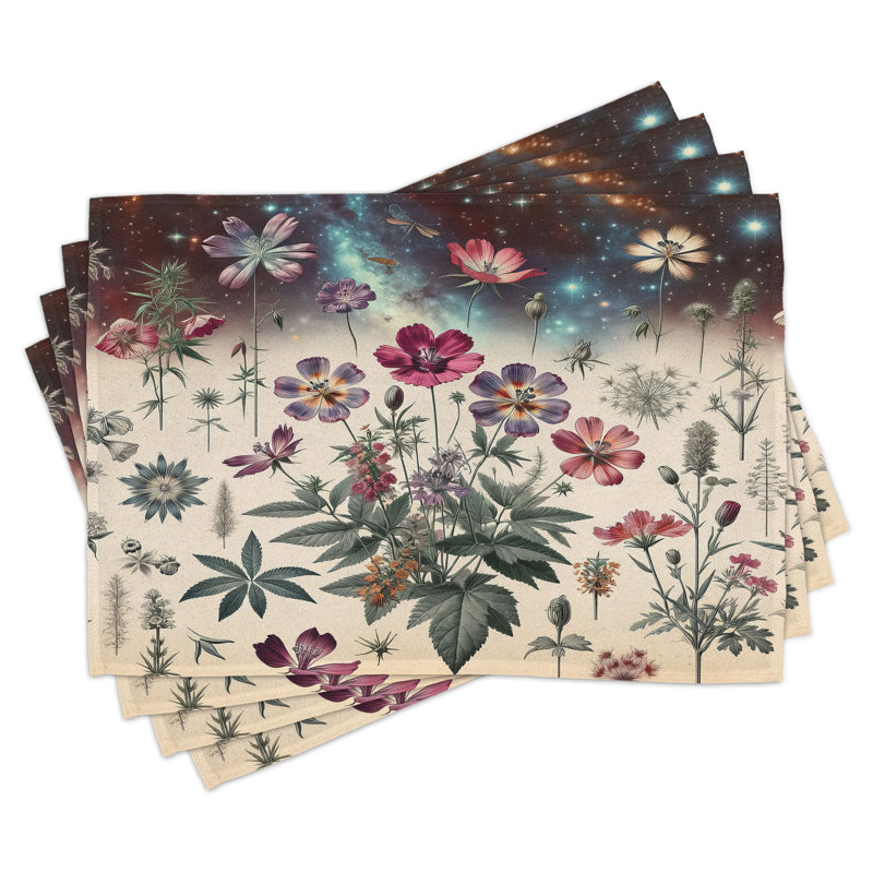 Ensemble de 4 napperons Ambesonne Botanic