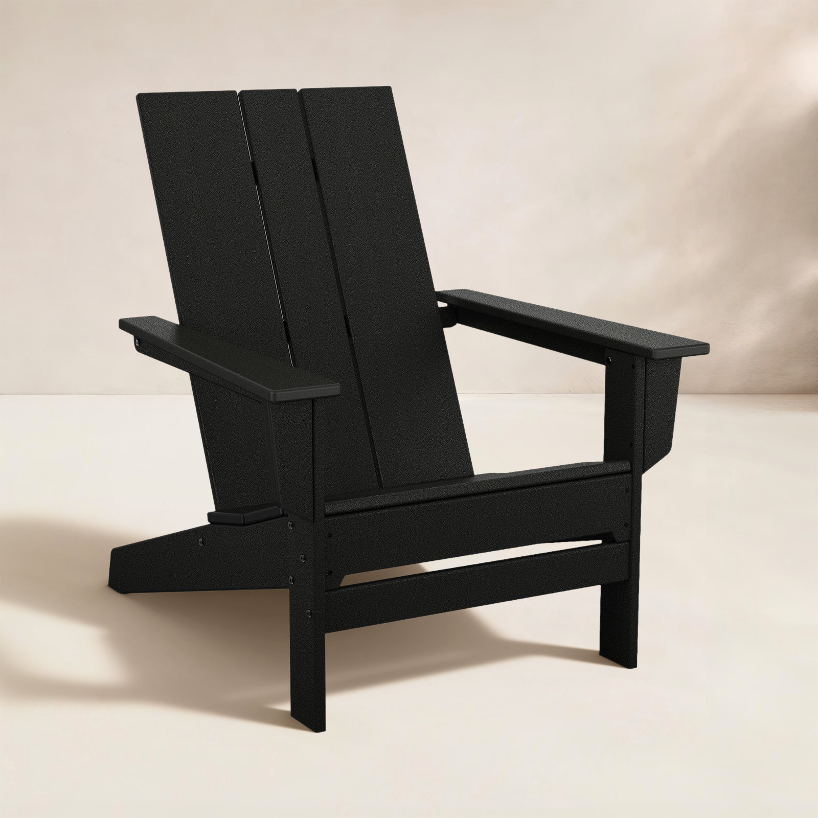 POLYWOOD® x AllModern Oversized Plastic Adirondack Chair, Black
