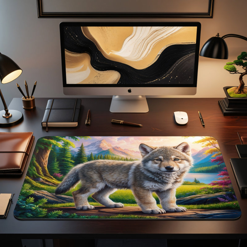 Polyester Desk Pad, 14.4x12.1