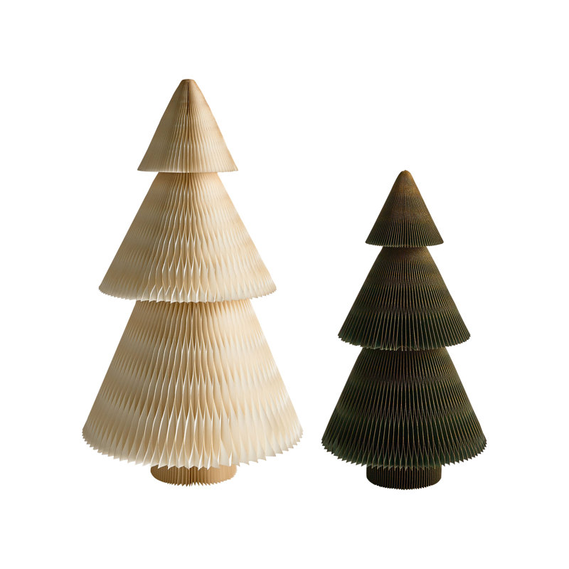 Anastasika Set of 2 Christmas Decorations Anastasika Christmas Tree 90/122 cm Beige/ Green