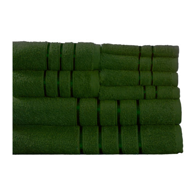 8-Piece 100% Cotton Bath Towel Set - with 4 Washcloths, 2 Hand Towels, and 2 Bath Towels for Home