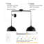 Luminaire suspendu de 41 po moderne noir - Plafonnier réglable avec finition mate pour salle à manger, cuisine, salon, égouttoir