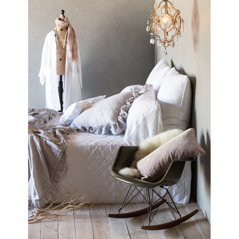 Brussels Coverlet, King Coverlet, Pewter