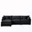 Canapé modulaire en L en chenille avec repose-pieds mobile-1912173799