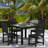 Outdoor Patio Dining Set, Including A Square Table And 4 Armless Chairs-1609181388