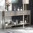 Rustic Entryway Console Table, 60" Long Sofa Table With Two Different Size Drawers And Bottom Shelf For Storage-1043923646