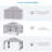 10X13FT Gazebo Aluminum, Mosquito Net For Garden Use With Double Roof (Gray)