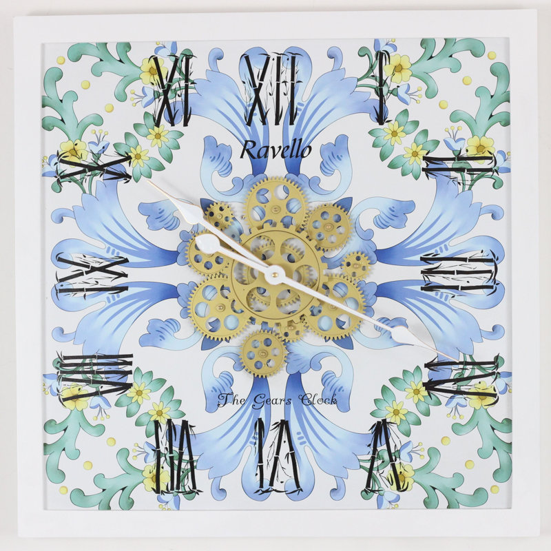 Solid Wood Wall Clock, Green