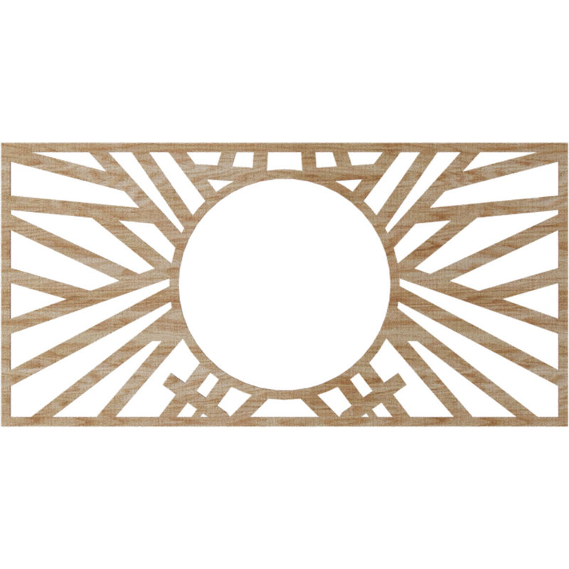 Hoover Ceiling Medallion, Red Oak, 19" H x 38" W x 0.38" D