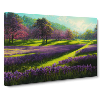 Tremendous Bluebell Field - Wrapped Canvas Print